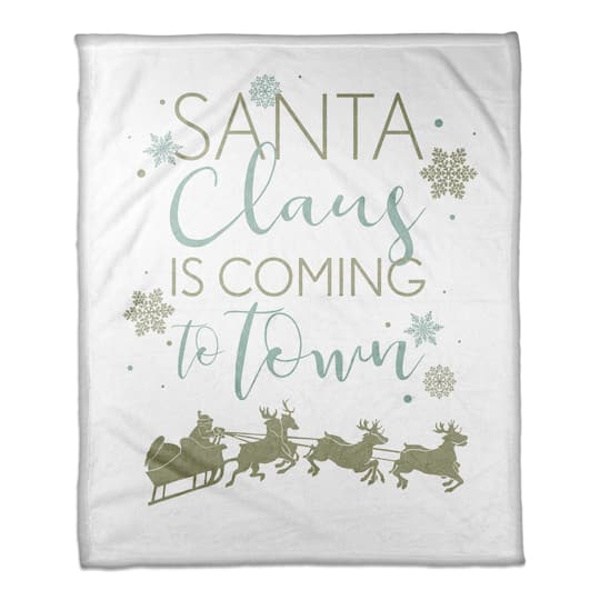 Santa Claus Is Coming to Town Throw Blanket